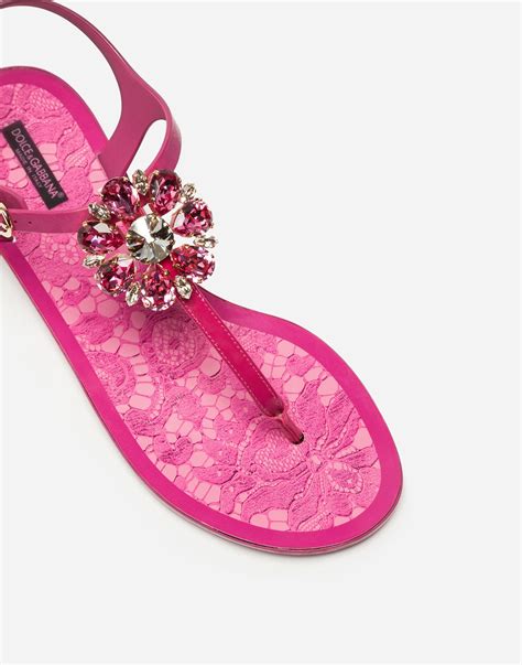 pink dolce gabbana slides|dolce and gabbana flip flops.